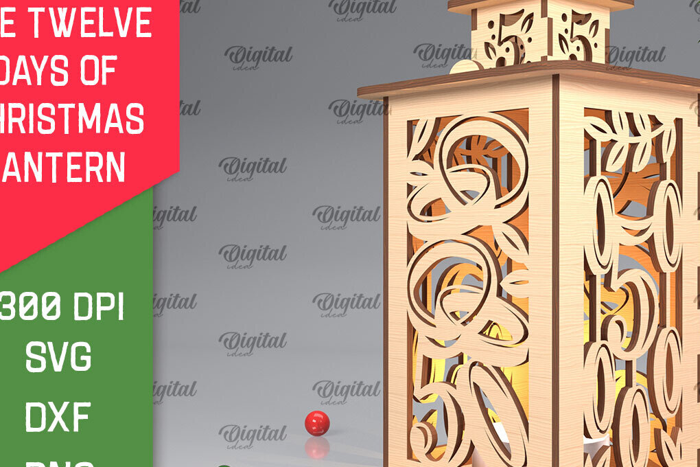 Intra απο ξύλο plywood 3mm-4mm πάχος 5η Ημέρα Χριστουγεννιάτικου Φαναριού με λέιζερ Δίασταση 15x15 cm INTRAFABR-103364859