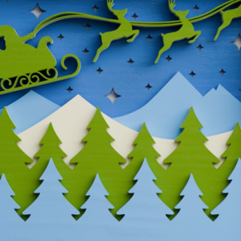 Intra απο ξύλο plywood 3mm-4mm πάχος 6 Χριστουγεννιάτικη Σκηνή 3D Πολυεπίπεδη δέσμη Δίασταση 20x30 cm INTRAFABR-106948662 - Image 3