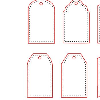 Intra απο ξύλο plywood 3mm-4mm πάχος 6 Ετικέτες δώρου ψεύτικα ραμμένα Δίασταση 30x20 cm INTRAFABR-9219093 - Image 1