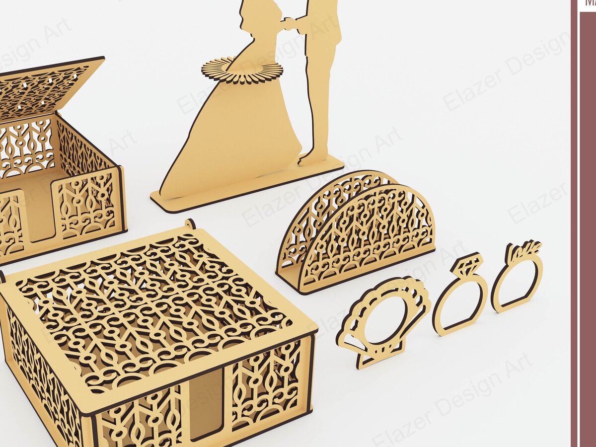 Intra απο ξύλο plywood 3mm-4mm πάχος κομμένα με λέιζερ 6 τμχ Δίασταση 15x15 cm INTRAFABR-74921452