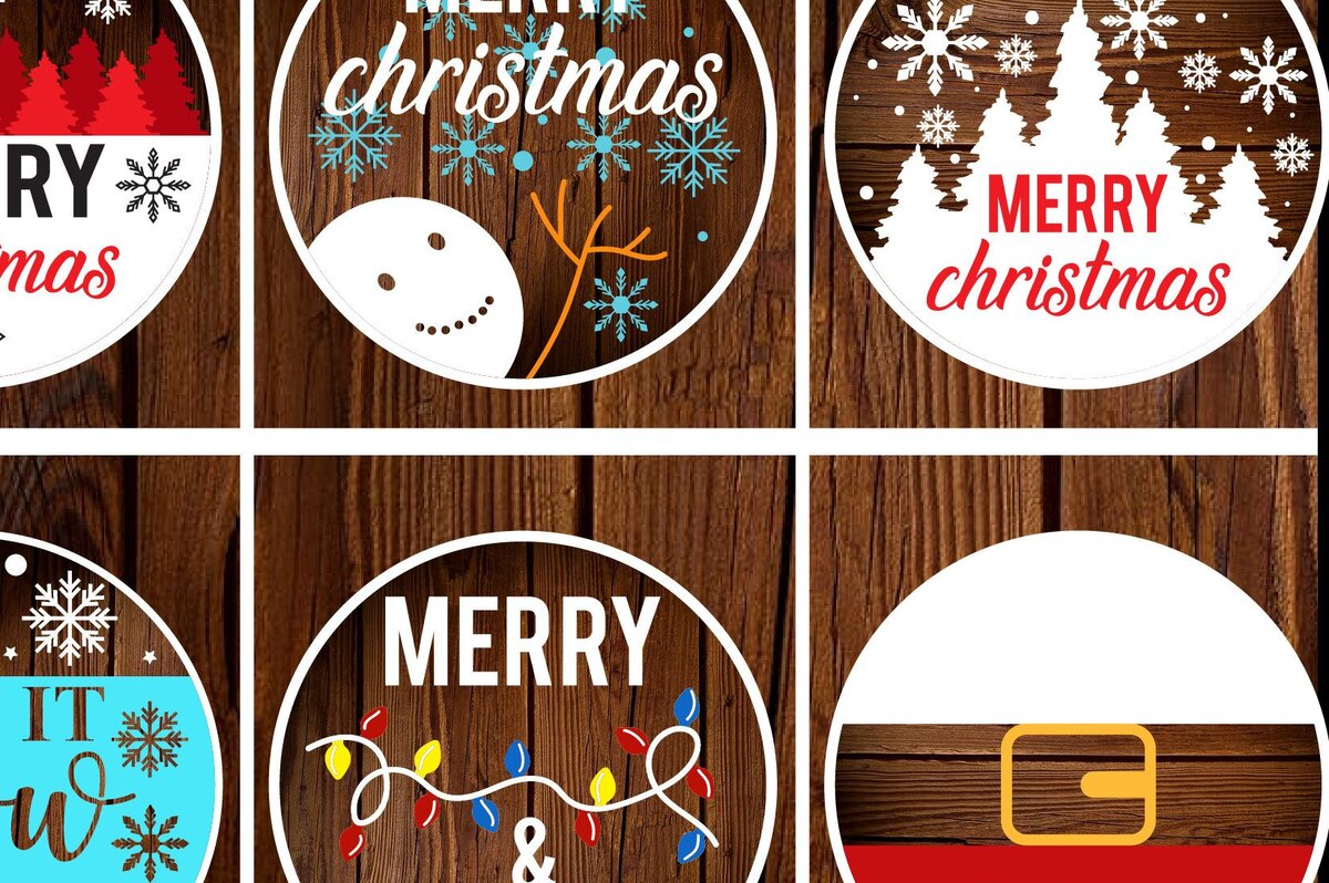 Intra απο ξύλο plywood 3mm-4mm πάχος 6 Στρογγυλή δέσμη Χριστουγεννιάτικων πινακίδων Δίασταση 15x15 cm INTRAFABR-37825338