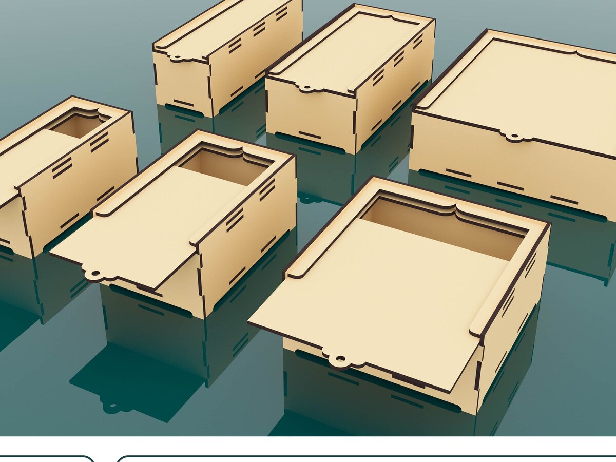 Intra απο ξύλο plywood 3mm-4mm πάχος 6 μεγέθη με Slide Box Cut  Δίασταση 15x15 cm INTRAFABR-67911215