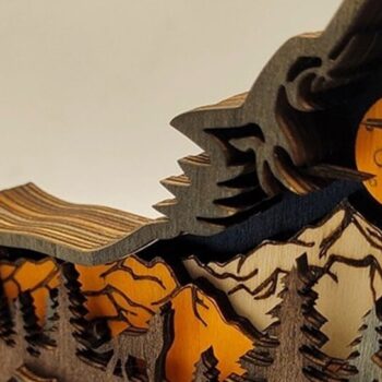 Intra απο ξύλο plywood 3mm-4mm πάχος Χριστουγεννιάτικο Στολίδι 6 Ξύλινα Ζώα Δίασταση 8x8 cm INTRAFABR-51131488 - Image 7