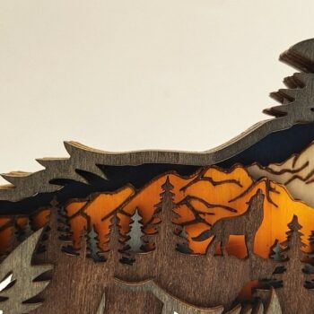 Intra απο ξύλο plywood 3mm-4mm πάχος Χριστουγεννιάτικο Στολίδι 6 Ξύλινα Ζώα Δίασταση 8x8 cm INTRAFABR-51131488 - Image 8