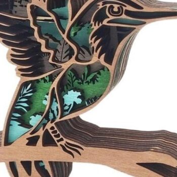 Intra απο ξύλο plywood 3mm-4mm πάχος 6 Ξύλινο Χριστουγεννιάτικο Στολίδι με Ζώα Δίασταση 8x8 cm INTRAFABR-53674933 - Image 6