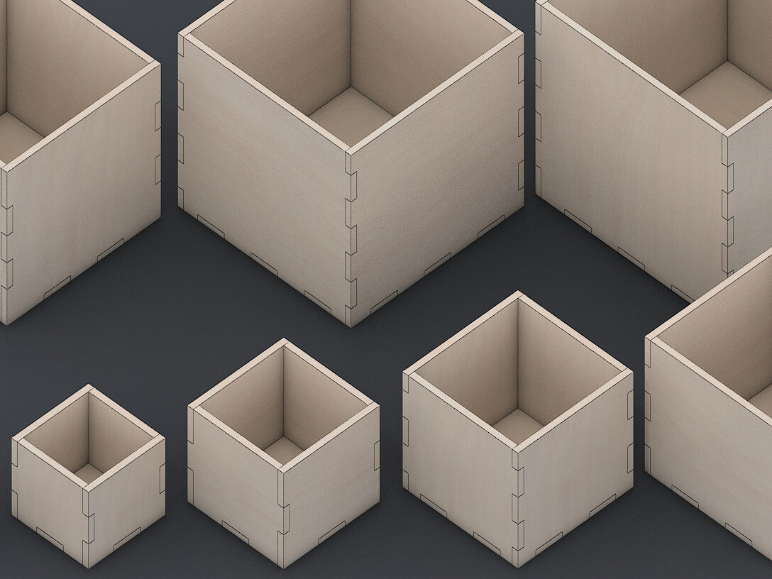 Intra απο ξύλο plywood 3mm-4mm πάχος Πρότυπα κοπής με λέιζερ κουτιών 6mm Δίασταση 6x6 cm INTRAFABR-60993376 - Image 2