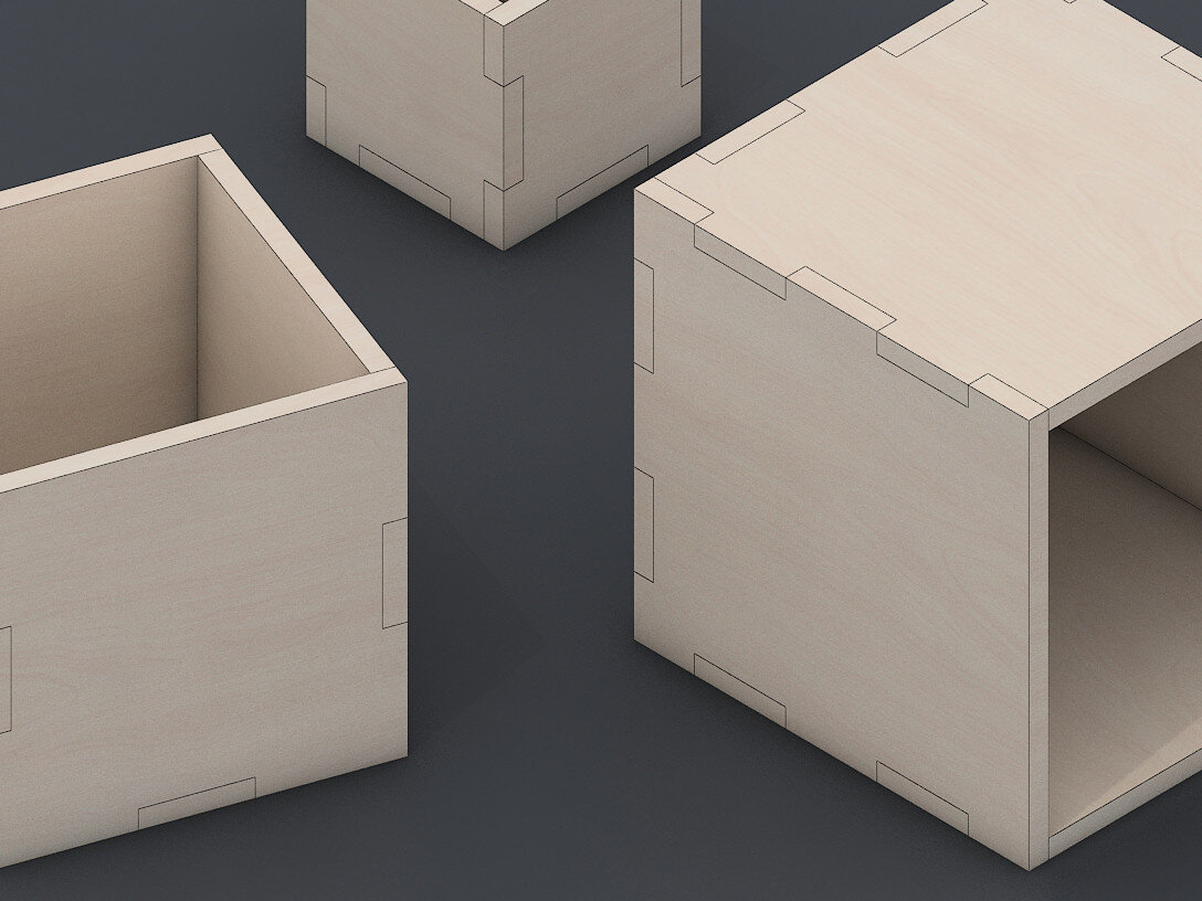 Intra απο ξύλο plywood 3mm-4mm πάχος Πρότυπα κοπής με λέιζερ κουτιών 6mm Δίασταση 6x6 cm INTRAFABR-60993376 - Image 3