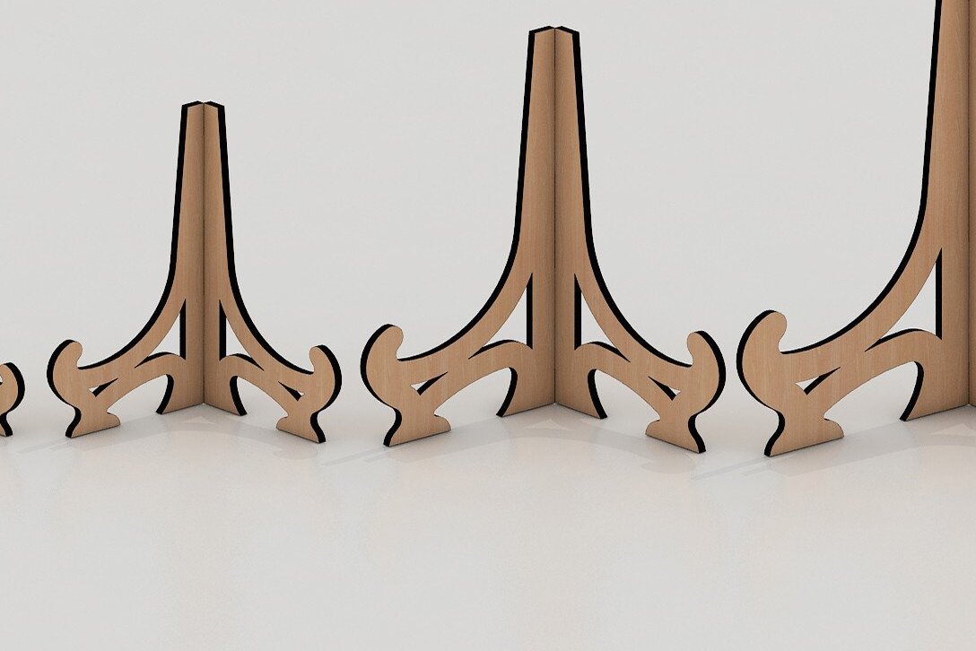 Intra απο ξύλο plywood 3mm-4mm πάχος 6mm Photo Holder Easel Display Stand 018 Δίασταση 6x6 cm INTRAFABR-34296870