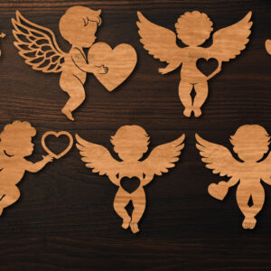 Intra απο ξύλο plywood 3mm-4mm πάχος 7 Cup , Valentine Δίασταση 15x15 cm INTRAFABR-113765109