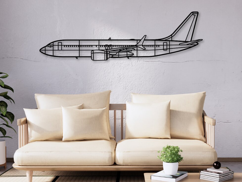 Intra απο ξύλο plywood 3mm-4mm πάχος 737 Διανυσματικό σχέδιο αεροπλάνου κοπής με λέιζερ Δίασταση 15x15 cm INTRAFABR-110586756