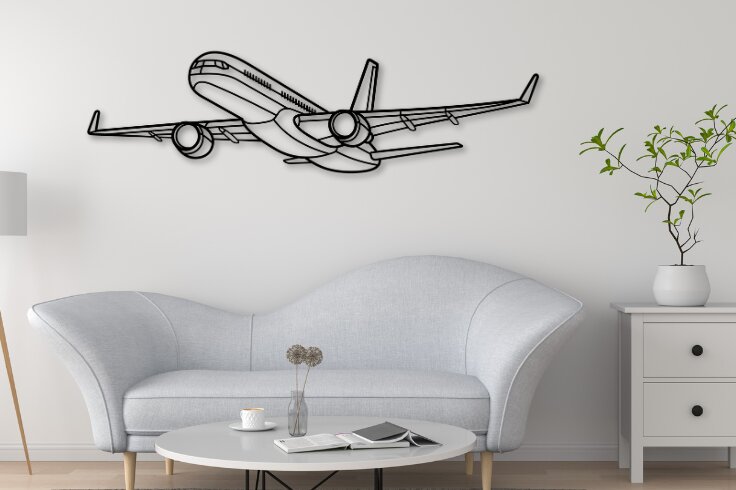 Intra απο ξύλο plywood 3mm-4mm πάχος 757 Airplane Silhouette, κοπής με λέιζερ Δίασταση 15x15 cm INTRAFABR-109755252