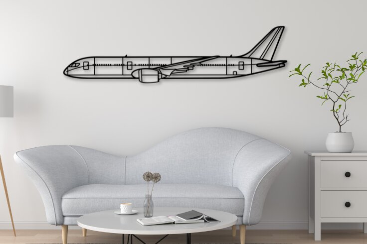 Intra απο ξύλο plywood 3mm-4mm πάχος 787 Airplane Silhouette Δίασταση 15x15 cm INTRAFABR-110317135 - Image 1