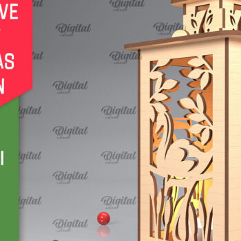 Intra απο ξύλο plywood 3mm-4mm πάχος 7η Ημέρα Χριστουγεννιάτικου Φαναριού με λέιζερ Δίασταση 15x15 cm INTRAFABR-103364971 - Image 1