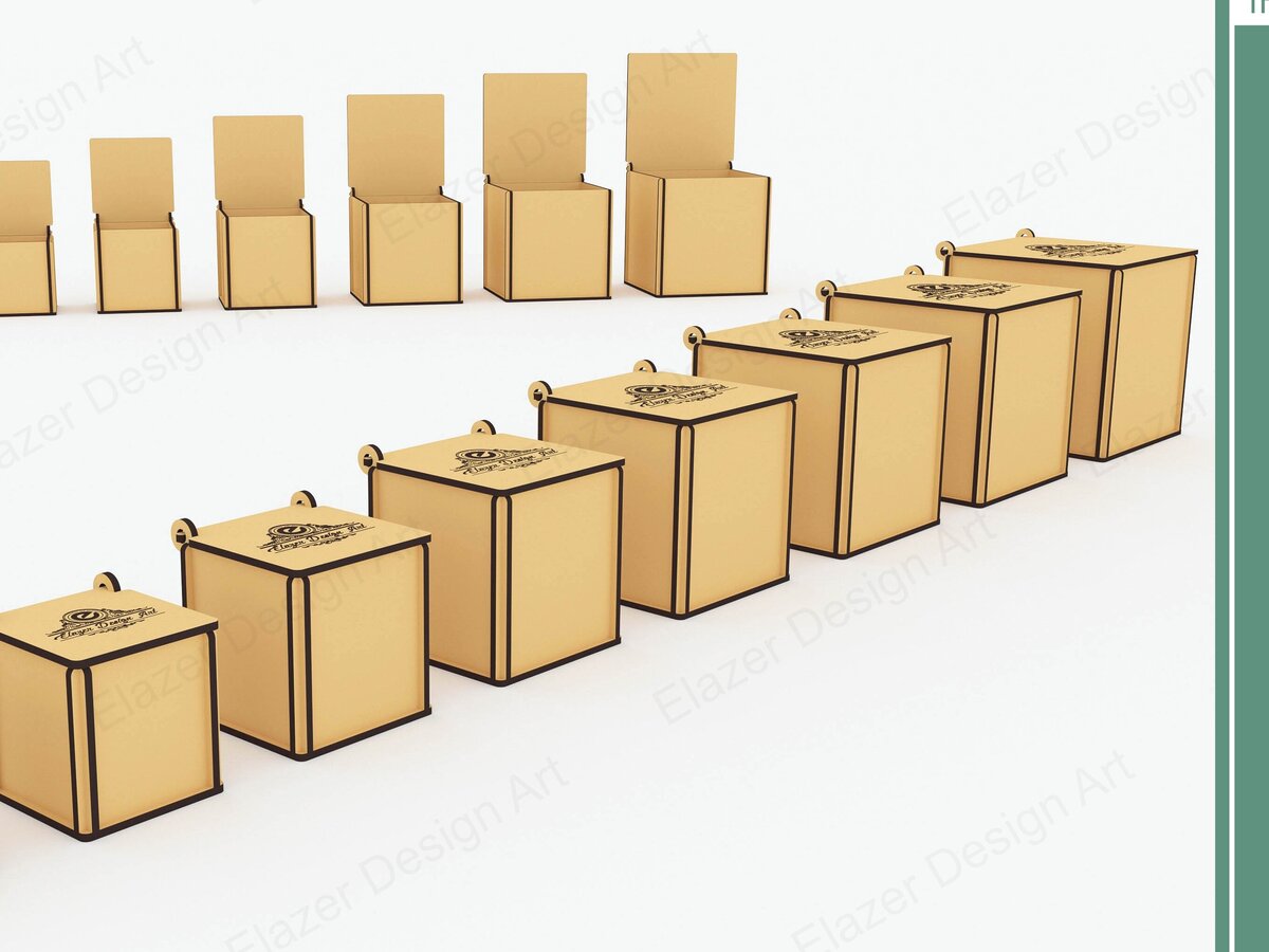 Intra απο ξύλο plywood 3mm-4mm πάχος δέσμης 8 διαφορετικών μεγεθών Δίασταση 15x15 cm INTRAFABR-79604487