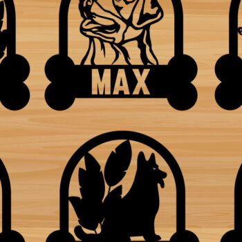 Intra απο ξύλο plywood 3mm-4mm πάχος Σχέδιο λέιζερ τέχνης 8ξύλινης διακόσμησης τοίχου σκύλου Δίασταση 40x40 cm INTRAFABR-74780940 - Image 1