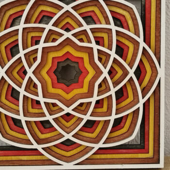 Intra απο ξύλο plywood 3mm-4mm πάχος Στολίδι 8 Ελλείψεων Δίασταση 8x8 cm INTRAFABR-113657378 - Image 1