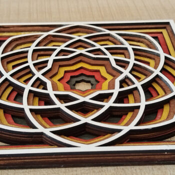 Intra απο ξύλο plywood 3mm-4mm πάχος Στολίδι 8 Ελλείψεων Δίασταση 8x8 cm INTRAFABR-113657378 - Image 2