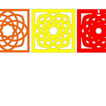 Intra απο ξύλο plywood 3mm-4mm πάχος Στολίδι 8 Ελλείψεων Δίασταση 8x8 cm INTRAFABR-113657378 - Image 3