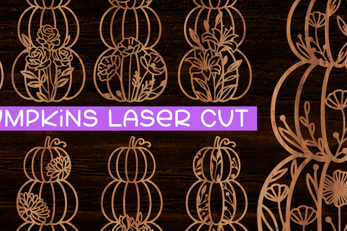 Intra απο ξύλο plywood 3mm-4mm πάχος 8 Floral Pumpkin Δίασταση 15x15 cm INTRAFABR-105689463