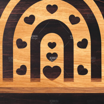 Intra απο ξύλο plywood 3mm-4mm πάχος 8 Rainbow Διακόσμηση σπιτιού Δίασταση 15x15 cm INTRAFABR-122463381 - Image 5