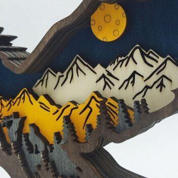 Intra απο ξύλο plywood 3mm-4mm πάχος Χριστουγεννιάτικο Στολίδι 8 Ξύλινα Ζώα Δίασταση 8x8 cm INTRAFABR-53677358 - Image 4