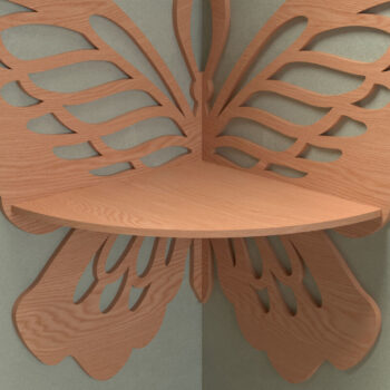Intra απο ξύλο plywood 3mm-4mm πάχος 9 Σχέδια γωνιακών ραφιών πεταλούδας – Δίασταση 15x15 cm INTRAFABR-119044530 - Image 4
