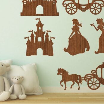 Intra απο ξύλο plywood 3mm-4mm πάχος 9 Σχέδια αποκοπής με θέμα Princess,  Δίασταση 30x20 cm INTRAFABR-76034766 - Image 2