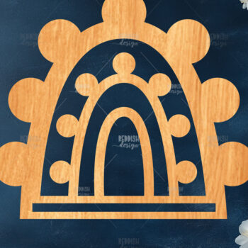 Intra απο ξύλο plywood 3mm-4mm πάχος 9 Στήριγμα Macrame Rainbow Cut  Δίασταση 15x15 cm INTRAFABR-119877910 - Image 4