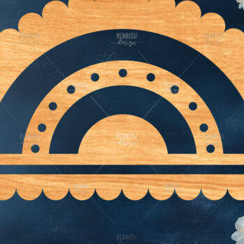 Intra απο ξύλο plywood 3mm-4mm πάχος 9 Στήριγμα Macrame Rainbow Cut  Δίασταση 15x15 cm INTRAFABR-119877910 - Image 7