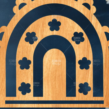 Intra απο ξύλο plywood 3mm-4mm πάχος 9 Στήριγμα Macrame Rainbow Cut  Δίασταση 15x15 cm INTRAFABR-119877910 - Image 9