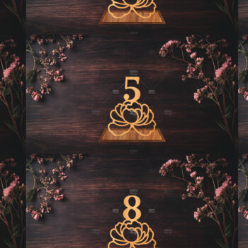 Intra απο ξύλο plywood 3mm-4mm πάχος 9 Αριθμοί Τραπεζιού Γάμου – Δίασταση 15x15 cm INTRAFABR-124833566 - Image 1