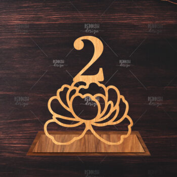 Intra απο ξύλο plywood 3mm-4mm πάχος 9 Αριθμοί Τραπεζιού Γάμου – Δίασταση 15x15 cm INTRAFABR-124833566 - Image 3