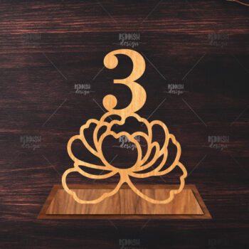 Intra απο ξύλο plywood 3mm-4mm πάχος 9 Αριθμοί Τραπεζιού Γάμου – Δίασταση 15x15 cm INTRAFABR-124833566 - Image 4