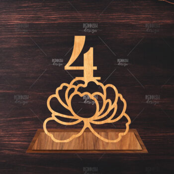 Intra απο ξύλο plywood 3mm-4mm πάχος 9 Αριθμοί Τραπεζιού Γάμου – Δίασταση 15x15 cm INTRAFABR-124833566 - Image 5