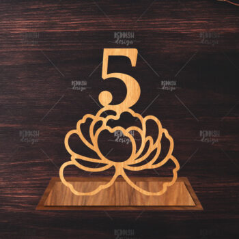 Intra απο ξύλο plywood 3mm-4mm πάχος 9 Αριθμοί Τραπεζιού Γάμου – Δίασταση 15x15 cm INTRAFABR-124833566 - Image 6