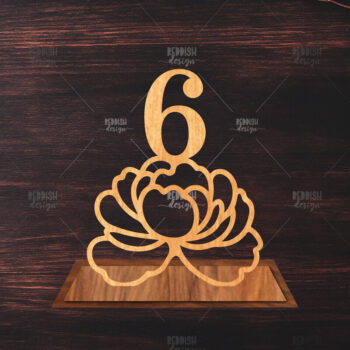 Intra απο ξύλο plywood 3mm-4mm πάχος 9 Αριθμοί Τραπεζιού Γάμου – Δίασταση 15x15 cm INTRAFABR-124833566 - Image 7