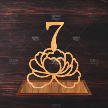 Intra απο ξύλο plywood 3mm-4mm πάχος 9 Αριθμοί Τραπεζιού Γάμου – Δίασταση 15x15 cm INTRAFABR-124833566 - Image 8