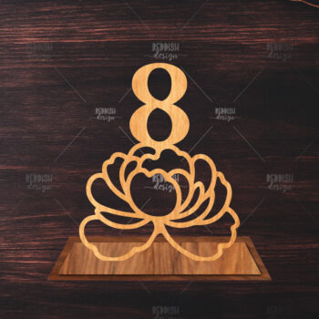 Intra απο ξύλο plywood 3mm-4mm πάχος 9 Αριθμοί Τραπεζιού Γάμου – Δίασταση 15x15 cm INTRAFABR-124833566 - Image 9