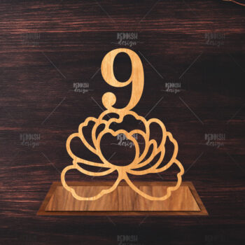 Intra απο ξύλο plywood 3mm-4mm πάχος 9 Αριθμοί Τραπεζιού Γάμου – Δίασταση 15x15 cm INTRAFABR-124833566 - Image 10