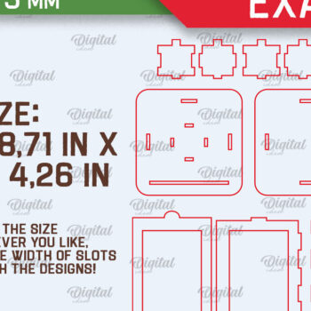 Intra απο ξύλο plywood 3mm-4mm πάχος 9η Ημέρα Χριστουγεννιάτικου Φαναριού με λέιζερ Δίασταση 15x15 cm INTRAFABR-103365140 - Image 2