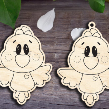 Intra απο ξύλο plywood 3mm-4mm πάχος Ένα μικρό πουλάκι Δίασταση 15x15 cm INTRAFABR-29928368 - Image 1