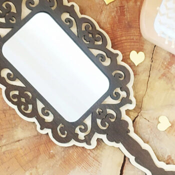 Intra απο ξύλο plywood 3mm-4mm πάχος A Personalized Handheld Mirror, Δίασταση 110x110 cm INTRAFABR-108364242 - Image 2