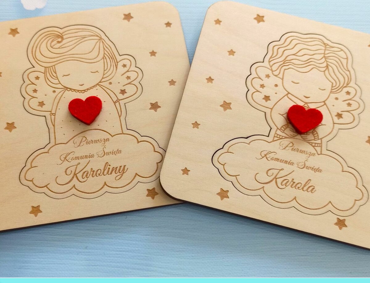 Intra απο ξύλο plywood 3mm-4mm πάχος Ένα ευχαριστώ στους νονούς Δίασταση 13x13 cm INTRAFABR-29762390