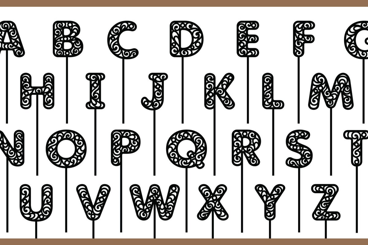 Intra απο ξύλο plywood 3mm-4mm πάχος A-Z Letters Cake Topper Δίασταση 15x15 cm INTRAFABR-33845065