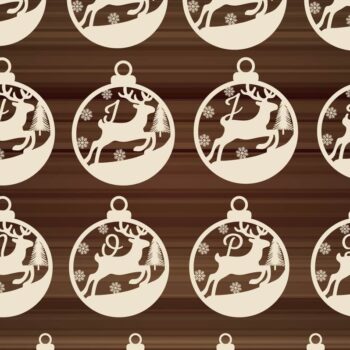 Intra απο ξύλο plywood 3mm-4mm πάχος A-Z Name , Christmas Ball Δίασταση 20x30 cm INTRAFABR-108604773 - Image 3