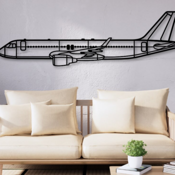 Intra απο ξύλο plywood 3mm-4mm πάχος Σιλουέτα αεροπλάνου A320 Cut  Δίασταση 15x15 cm INTRAFABR-110056037 - Image 1