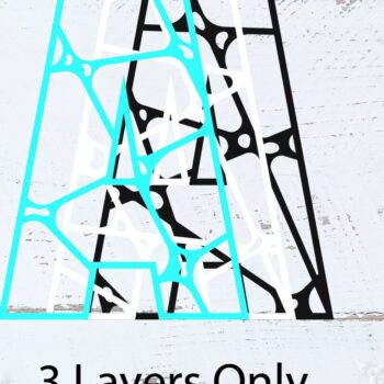 Intra απο ξύλο plywood 3mm-4mm πάχος Αφηρημένο χαρτί δέσμης αλφαβήτου/λέιζερ Δίασταση 40x40 cm INTRAFABR-34243520 - Image 2