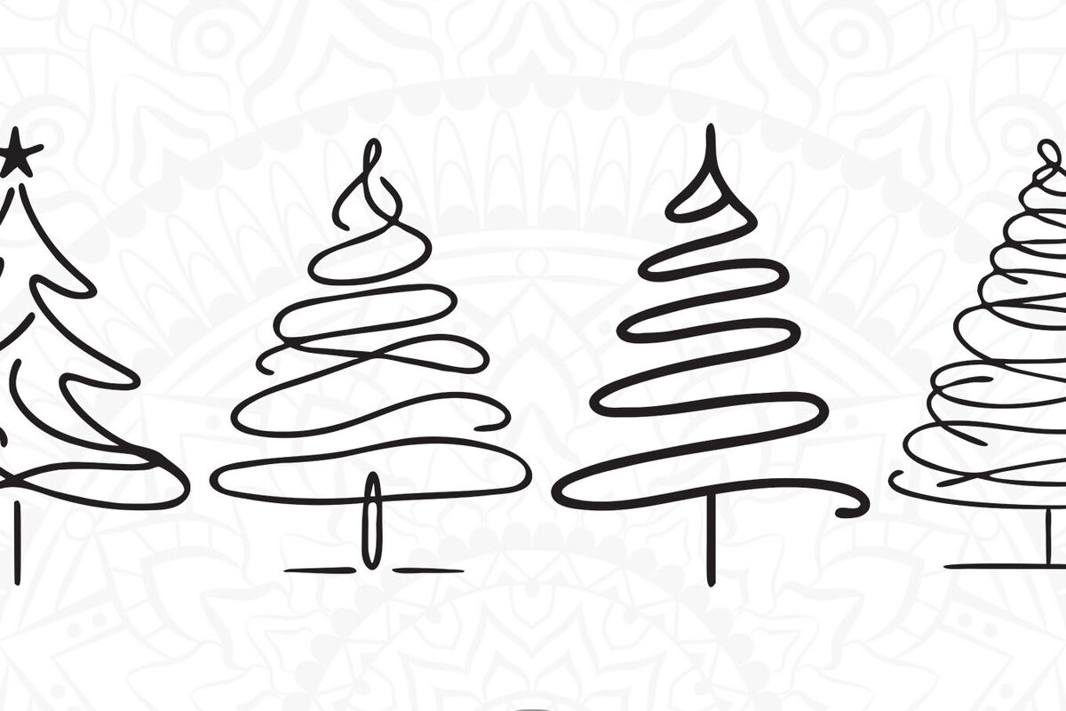 Intra απο ξύλο plywood 3mm-4mm πάχος Αφηρημένα χριστουγεννιάτικα δέντρα κομμένα Δίασταση 15x15 cm INTRAFABR-100594076