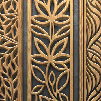 Intra απο ξύλο plywood 3mm-4mm πάχος Abstract & Floral  Panel Δίασταση 3600x5400 cm INTRAFABR-122881905 - Image 2