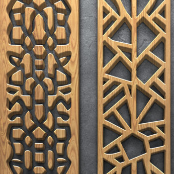 Intra απο ξύλο plywood 3mm-4mm πάχος Αφηρημένο πάνελ κοπής με λέιζερ Δίασταση 3600x7200 cm INTRAFABR-124680244 - Image 2